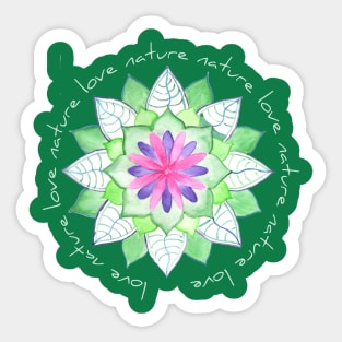 Love Nature Mandala Sticker